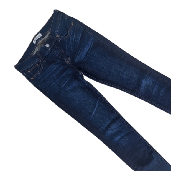 Madewell Alley Straight Leg Jeans Size 25 Dark Blue Mid Rise Slim Fit. - Picture 4 of 10